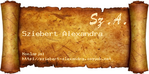Sziebert Alexandra névjegykártya